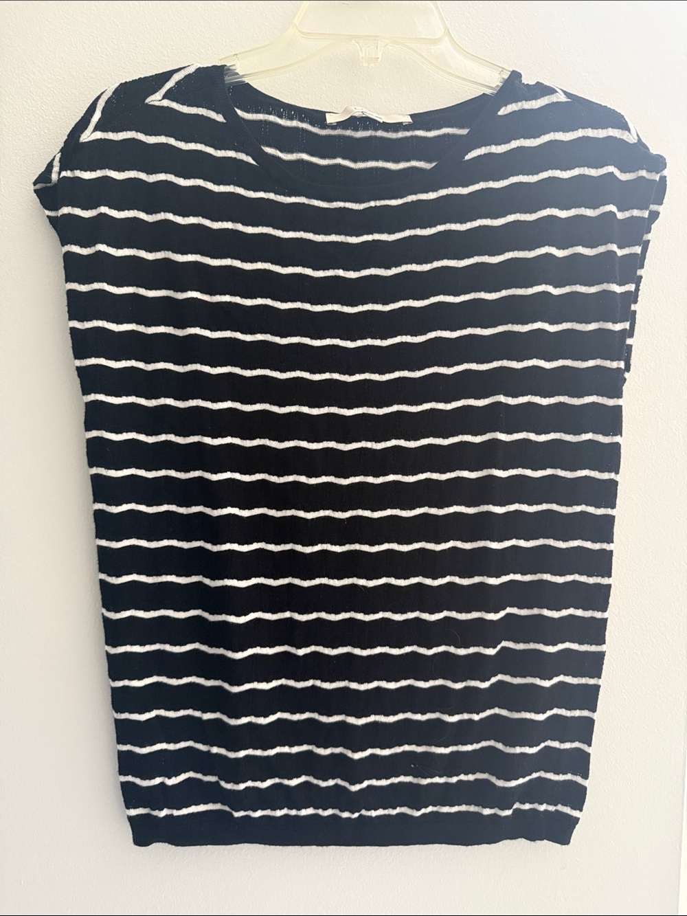 LOFT Striped Cap Sleeve Top